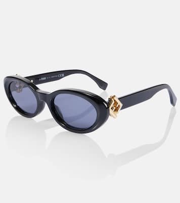 Lunettes de soleil FF Diamonds ovales | Fendi