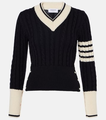 Pullover in lana a trecce | Thom Browne