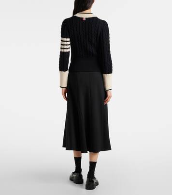 Pullover in lana a trecce | Thom Browne