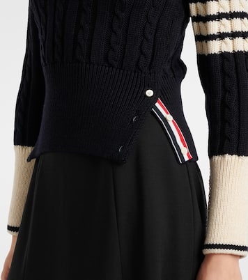 Pullover in lana a trecce | Thom Browne