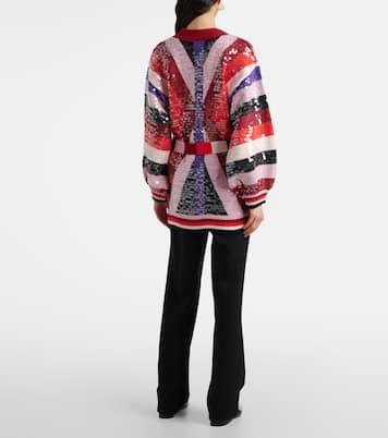 Cardigan a righe con paillettes | Farm Rio