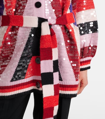 Cardigan a righe con paillettes | Farm Rio