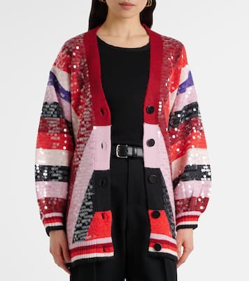 Cardigan a righe con paillettes | Farm Rio