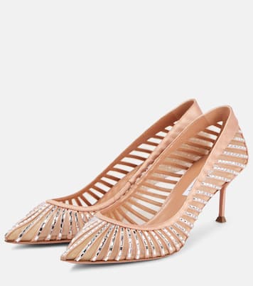 Salones Passions Crystal 65 de satén | Aquazzura