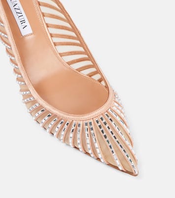 Salones Passions Crystal 65 de satén | Aquazzura