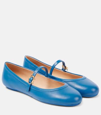 Mary-Jane-Ballerinas Carla aus Leder | Gianvito Rossi