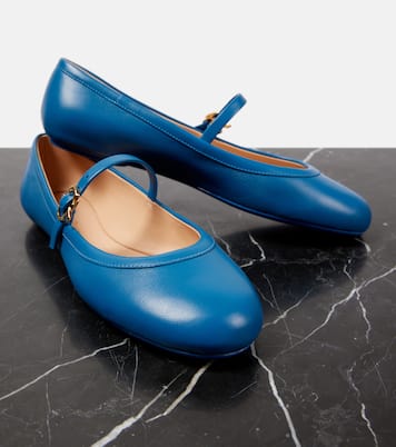 Mary-Jane-Ballerinas Carla aus Leder | Gianvito Rossi