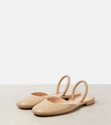 Slingback-Ballerinas aus Leder | Gianvito Rossi
