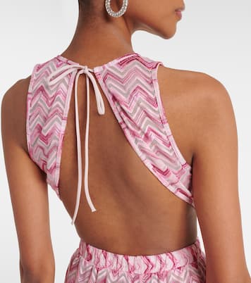 Mono con escote halter en zigzag | Missoni