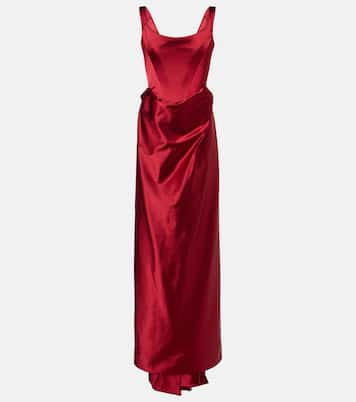 Camille draped crêpe satin bustier gown | Vivienne Westwood