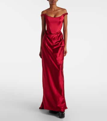 Camille draped crêpe satin bustier gown | Vivienne Westwood