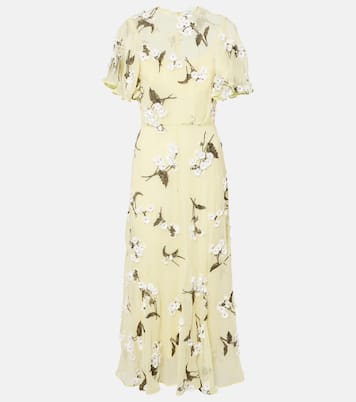 Robe de cocktail à fleurs | Erdem