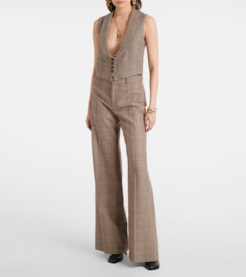 Prince of Wales check wide-leg pants | Chloé