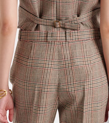 Prince of Wales check wide-leg pants | Chloé