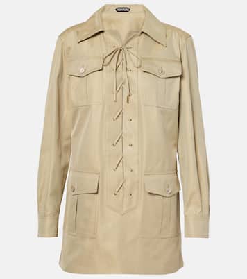 Abito corto Safari in cotone e seta | Tom Ford