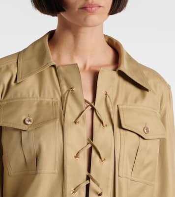 Abito corto Safari in cotone e seta | Tom Ford