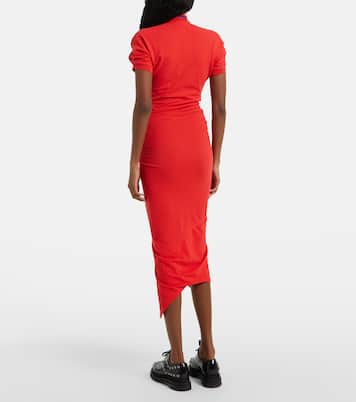 Abito midi Pulling in cotone asimmetrico | Vivienne Westwood