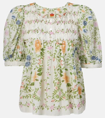 Verzierte Bluse Folk Floral aus Baumwolle | Farm Rio