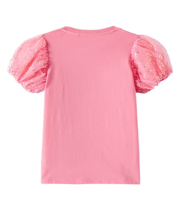 Sequined jersey and tulle top  | Konges Sløjd