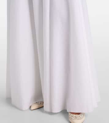 Neferu leather-trimmed linen maxi dress | Gabriela Hearst