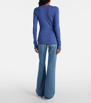 Camiseta con botones Anges de cachemir, seda y cáñamo | Gabriela Hearst