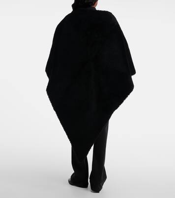 Shearling-trimmed leather scarf | Balenciaga