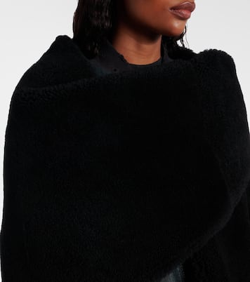 Shearling-trimmed leather scarf | Balenciaga