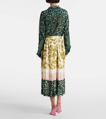 Gonna midi in raso con stampa | Dries Van Noten