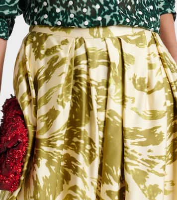 Gonna midi in raso con stampa | Dries Van Noten