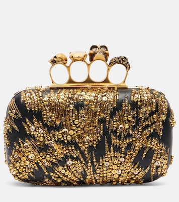 Verzierte Clutch Knuckle Small aus Leder | McQueen