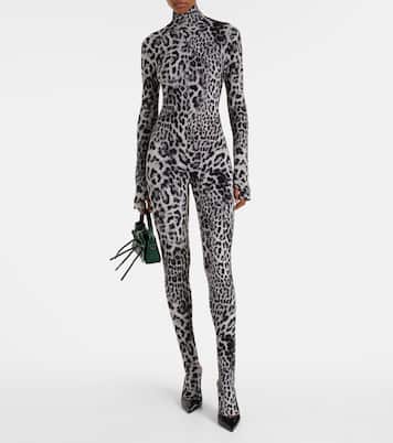 Leopard-print jersey catsuit | Norma Kamali