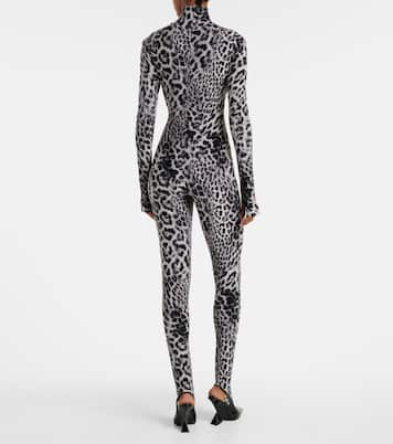 Leopard-print jersey catsuit | Norma Kamali