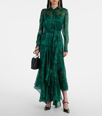 Paisley ruffled silk cocktail dress | Etro