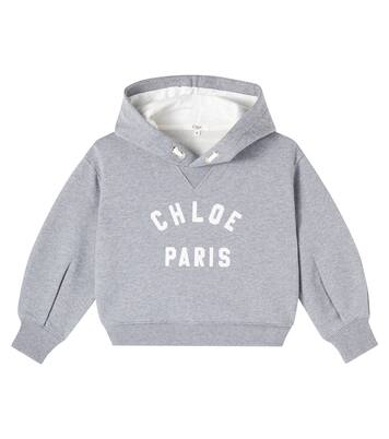 Logo cotton fleece hoodie | Chloé Kids