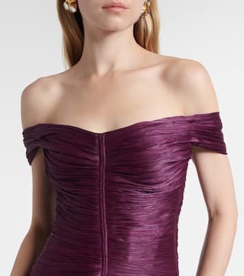 Off-Shoulder-Robe aus Crêpe | Marmar Halim