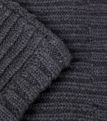 Woolao ribbed-knit wool hood | Wheat