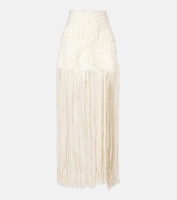 Fringed maxi skirt | Xu Zhi