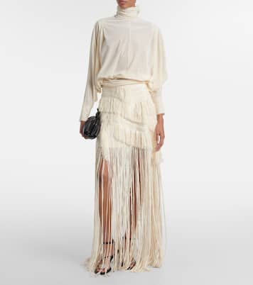 Fringed maxi skirt | Xu Zhi