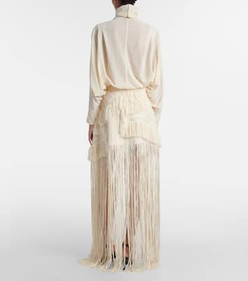 Fringed maxi skirt | Xu Zhi