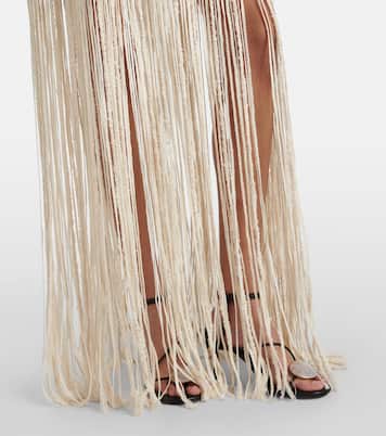 Fringed maxi skirt | Xu Zhi