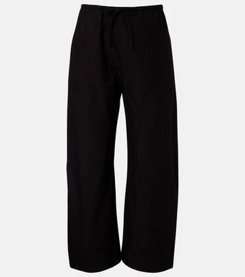 Kyoto cropped cotton wide-leg pants | Leset