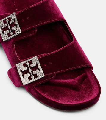 Mellow embellished velvet slides | Tory Burch