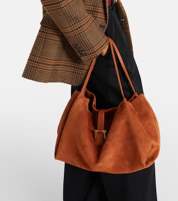 Medium suede tote bag | Ferragamo