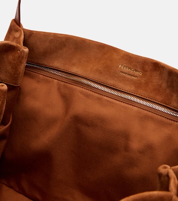 Medium suede tote bag | Ferragamo