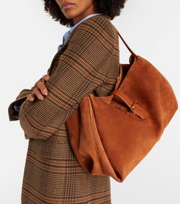 Medium suede tote bag | Ferragamo