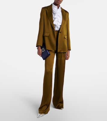 Cono satin wide-leg pants | Max Mara