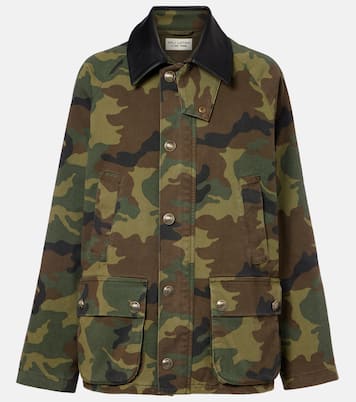 Andrew camouflage leather-trimmed cotton jacket | Nili Lotan