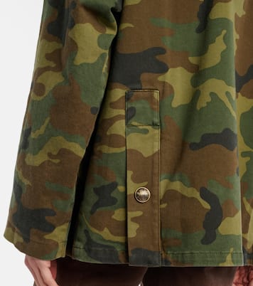 Andrew camouflage leather-trimmed cotton jacket | Nili Lotan