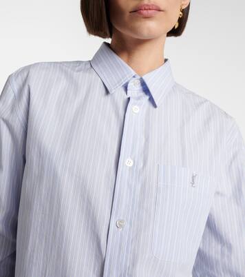 Striped cotton poplin shirt | Saint Laurent