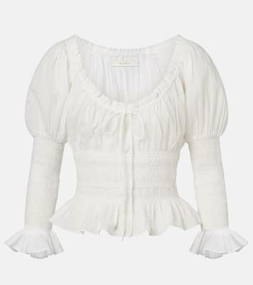 Baptisia shirred cotton voile top | Dôen